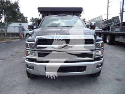 Front view of a 2023 Chevrolet Silverado 6500HD truck showing chrome grille and bumper.