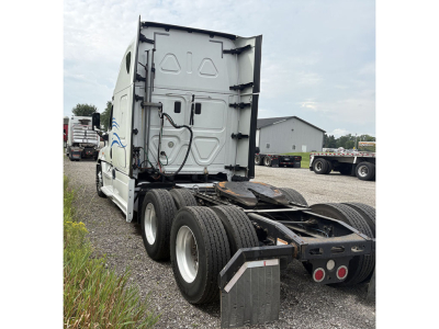 Freightliner Cascadia125 tractor rear view showing chassis and fifth wheel area with dual rear axles.