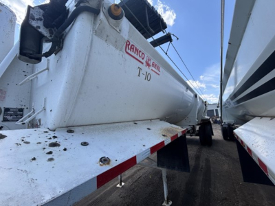 Ranco ED26-34 dump trailer side showing T-10 model and red RANCO branding.