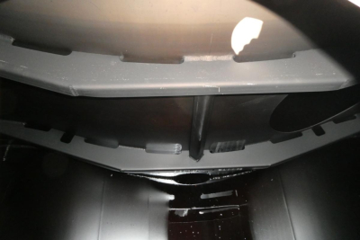 Trunk or cargo area of a Sterling L7500 showing interior cavity and metal framework