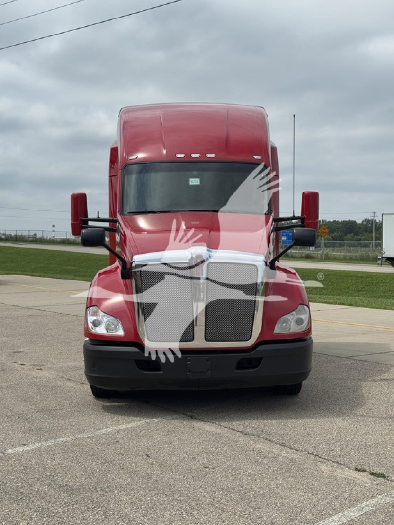 Kenworth T680 truck front view showing cab and grille.