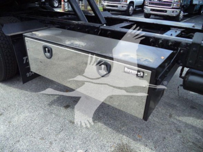 Peterbilt 367 rollback truck bed toolbox with mounted storage box
