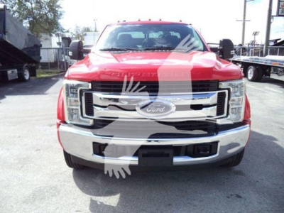 Front view of a red 2017 Ford F-450 pickup truck with chrome grille and Ford emblem; stock/is overlays obscure some details