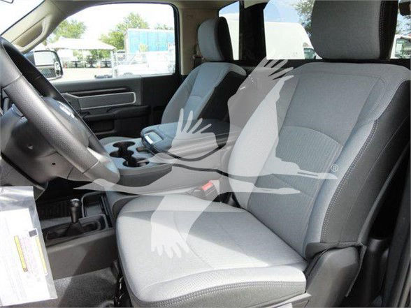Ram 4500 SLT interior front seats and dashboard view with light gray cloth upholstery.