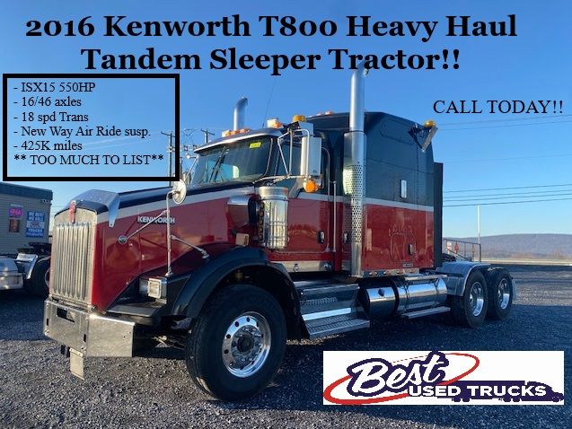 2016 Kenworth T800