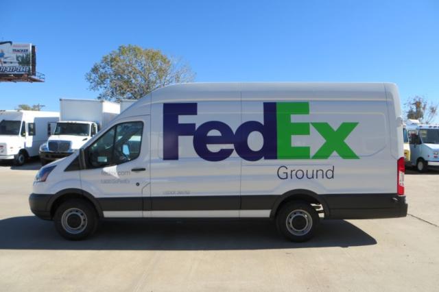 Ford Transit van side view with FedEx Ground livery