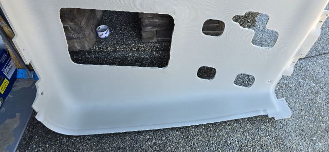 Volvo 760 sleeper truck parts image showing interior floor panel with cutouts and exposed surface