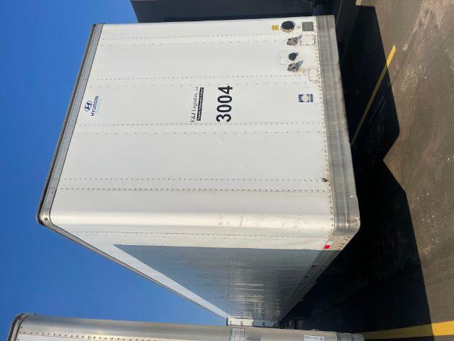Hyundai logo on a white 53x102 trailer with rear doors, showing '3004' and small decals.