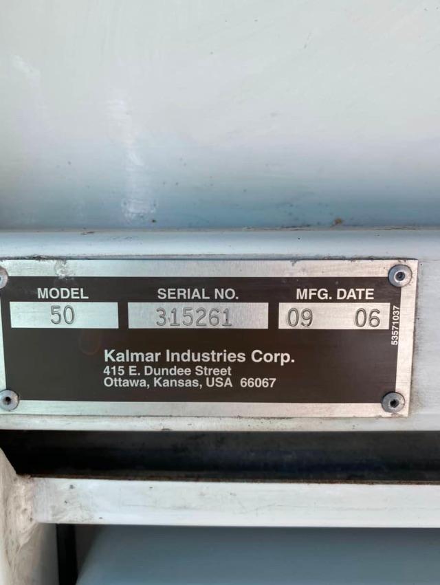 Model 50 with serial number 315261 and manufacturing date 09 06 plate from Kalmar Industries Corp. Ottawa address.