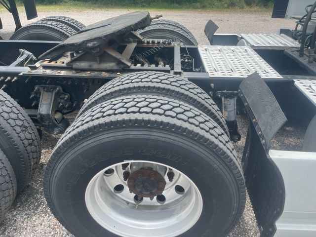 Volvo VNL64T740 truck chassis with rear dual tires and fifth wheel plate visible; no clear branding text visible on components.