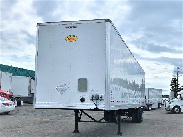 Manac 2020 dry van trailer with cab-van front, white exterior, stock number 4408, VIN 184408 visible on listing